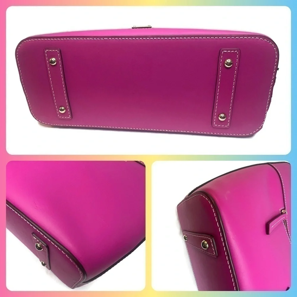 Dooney Magenta Fuchsia Pink Beacon Janine Satchel Bag and Wallet Set